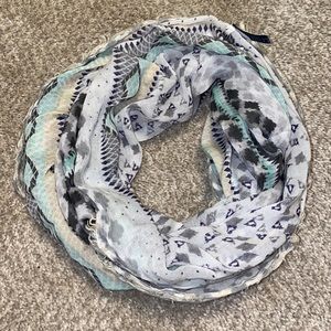 Teal and Grey Infinity Scarf